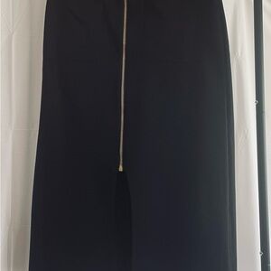 Black Skirt with Gold Zipper